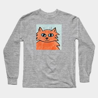 Whimsical Cat Portrait #7 Long Sleeve T-Shirt